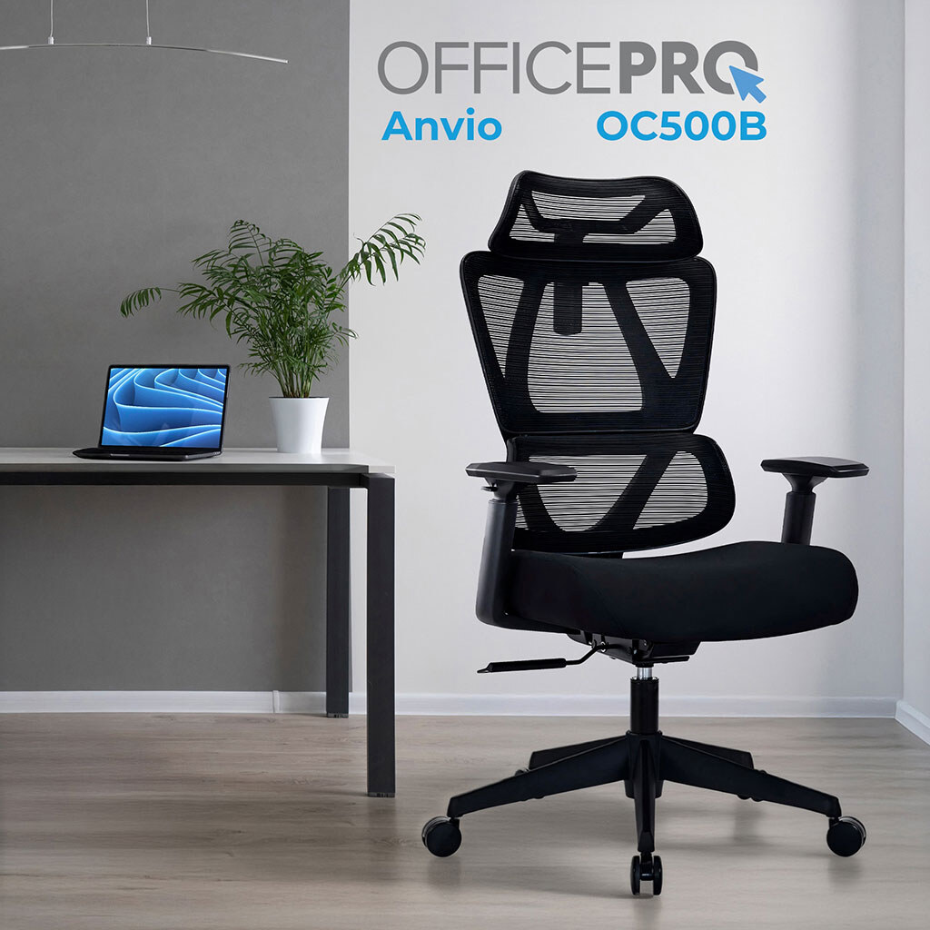 Офисное кресло OfficePro Anvio OC500B, Черный - № 5 Офисное кресло OfficePro Anvio OC500B, Черный - № 5