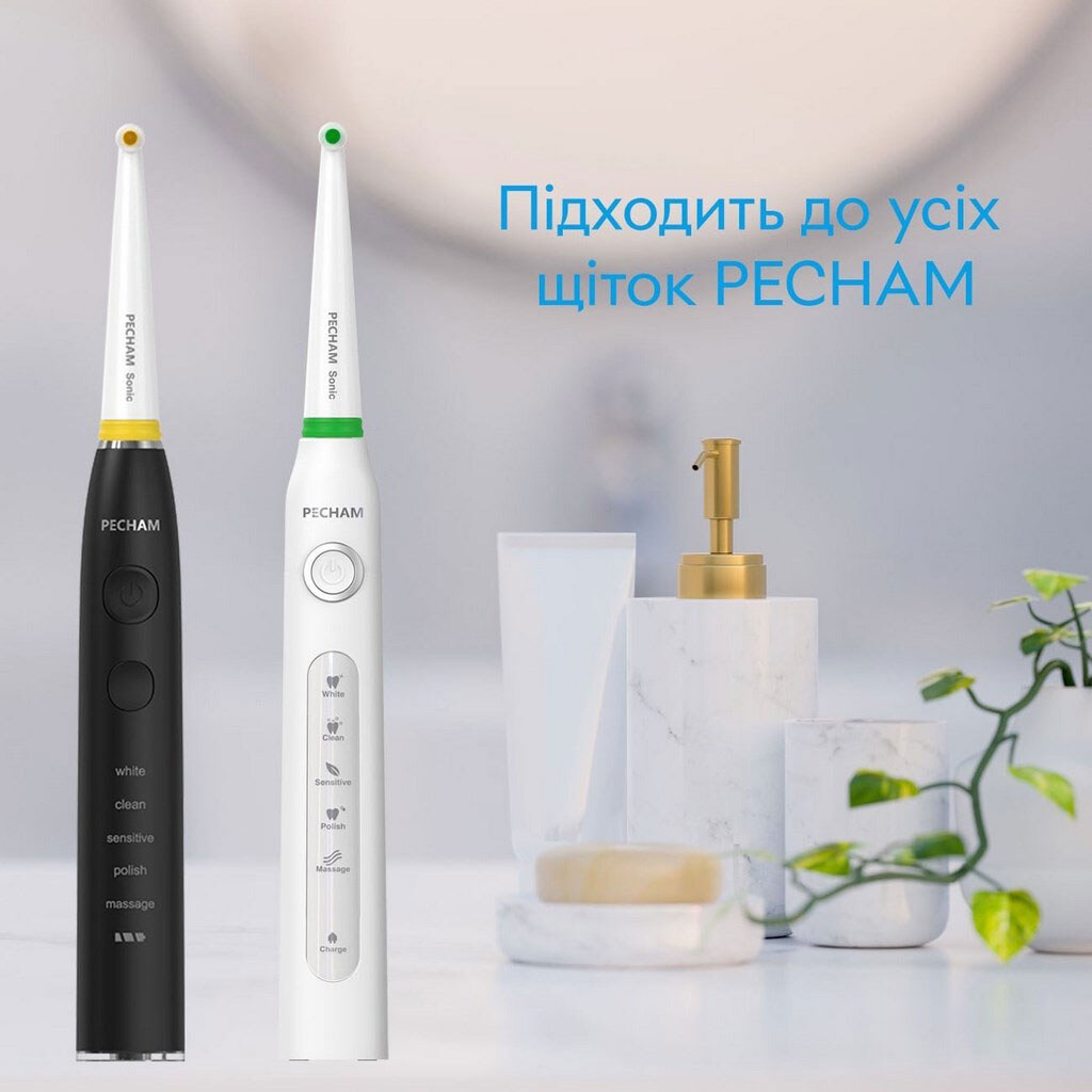 Насадки для зубной щетки Pecham Travel, Белый - № 3 Насадки для зубной щетки Pecham Travel, Белый - № 3