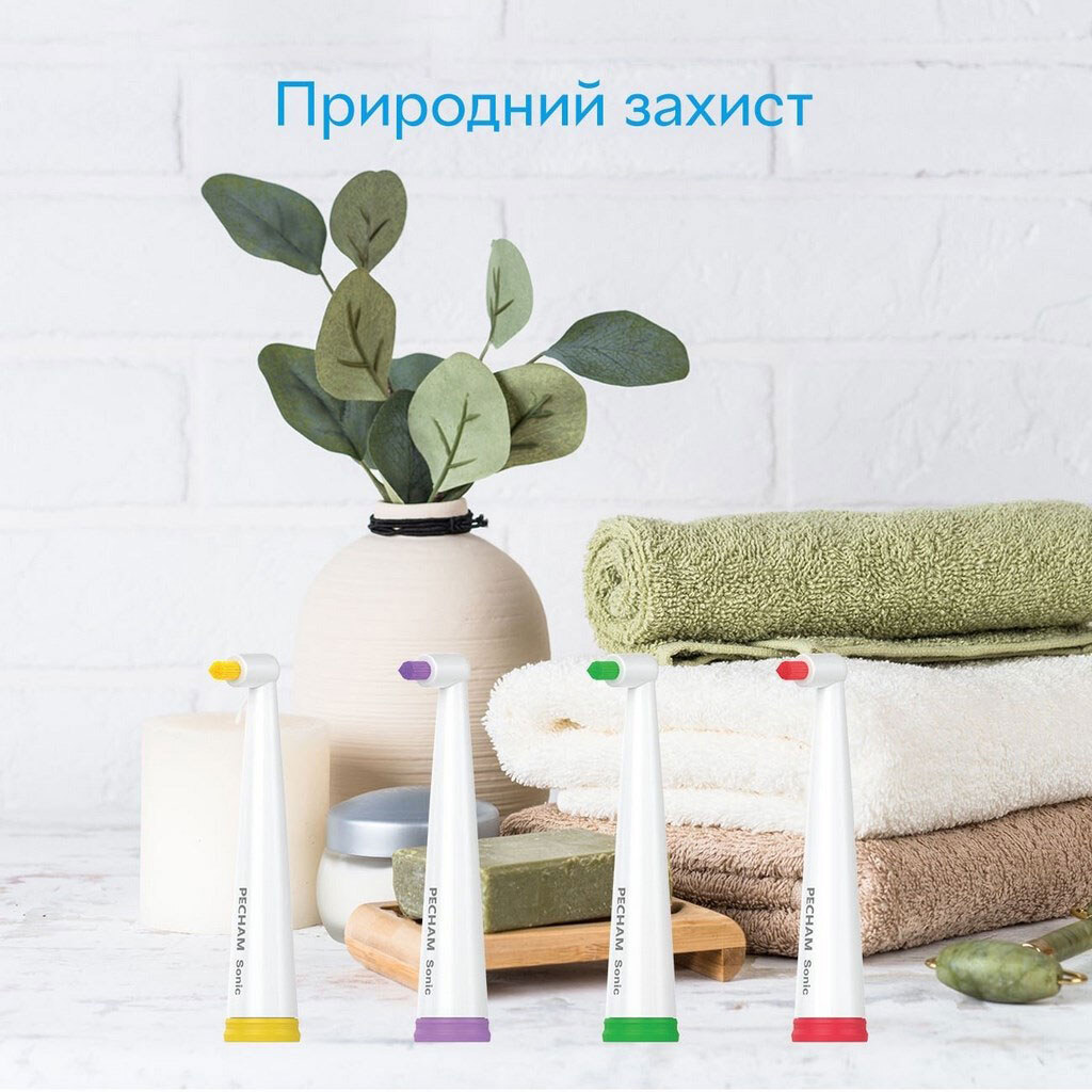 Насадки для зубной щетки Pecham Travel, Белый - № 4 Насадки для зубной щетки Pecham Travel, Белый - № 4