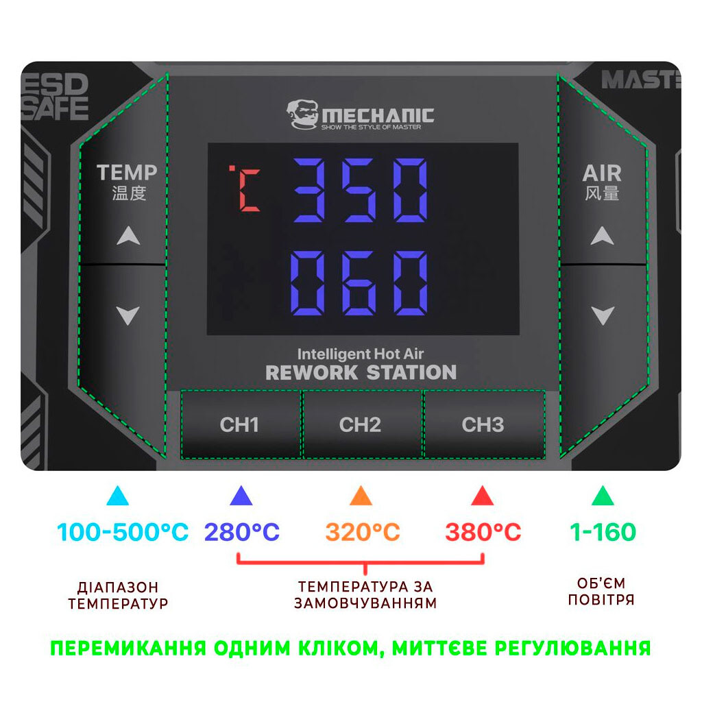 Паяльна станція Mechanic Air Nova SE - № 2 Паяльна станція Mechanic Air Nova SE - № 2