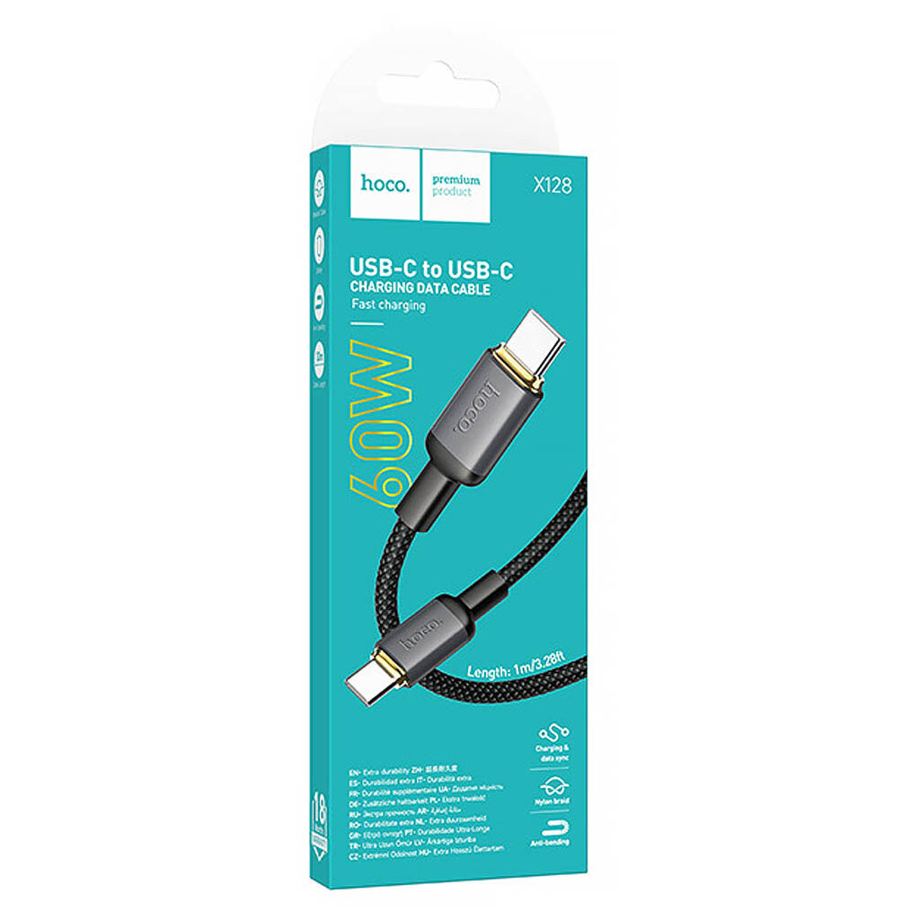 USB кабель Hoco X128 Benefit, Type-C, 1.0 м., Чорний - № 5 USB кабель Hoco X128 Benefit, Type-C, 1.0 м., Чорний - № 5