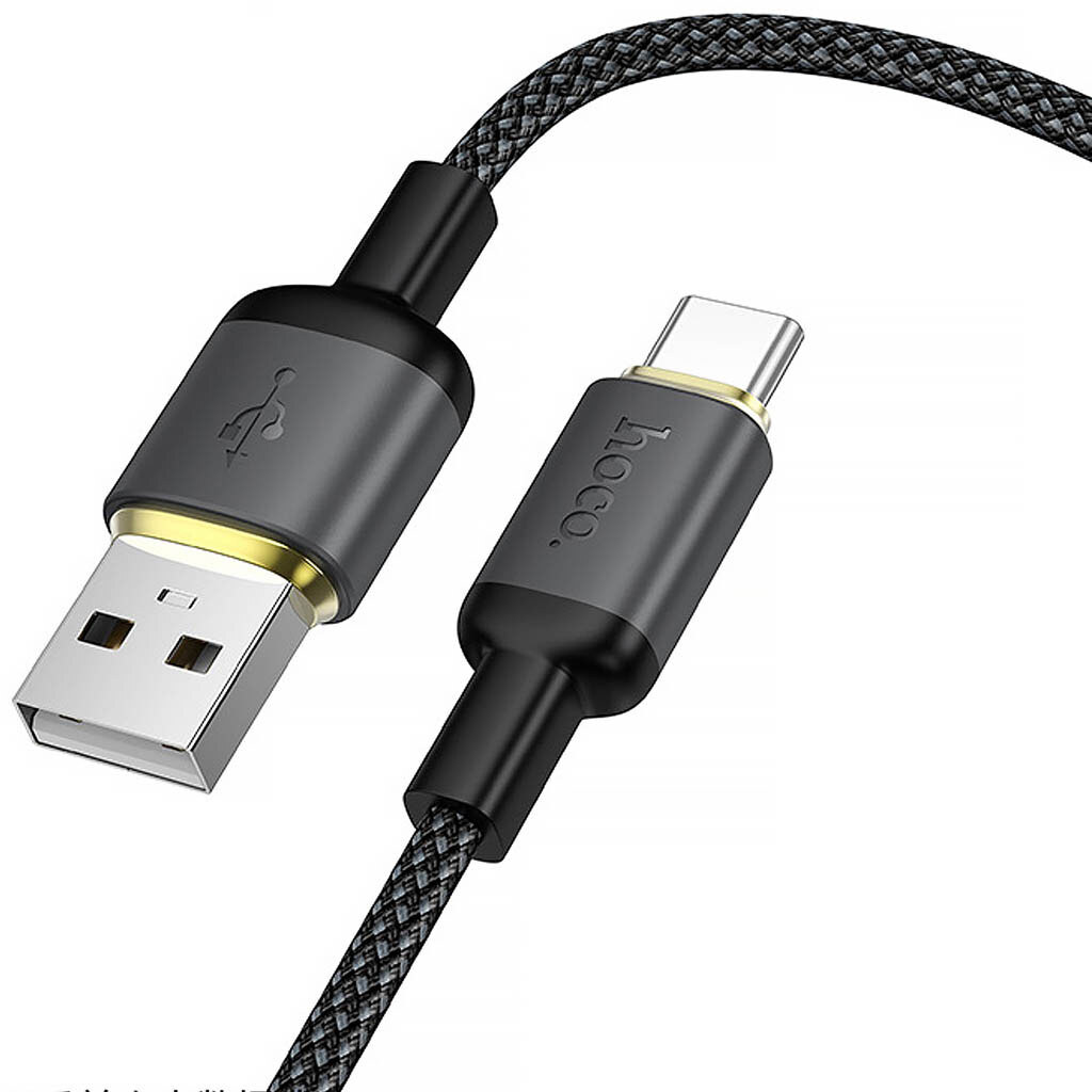 USB кабель Hoco X128 Benefit, Type-C, 1.0 м., Черный - № 2 USB кабель Hoco X128 Benefit, Type-C, 1.0 м., Черный - № 2