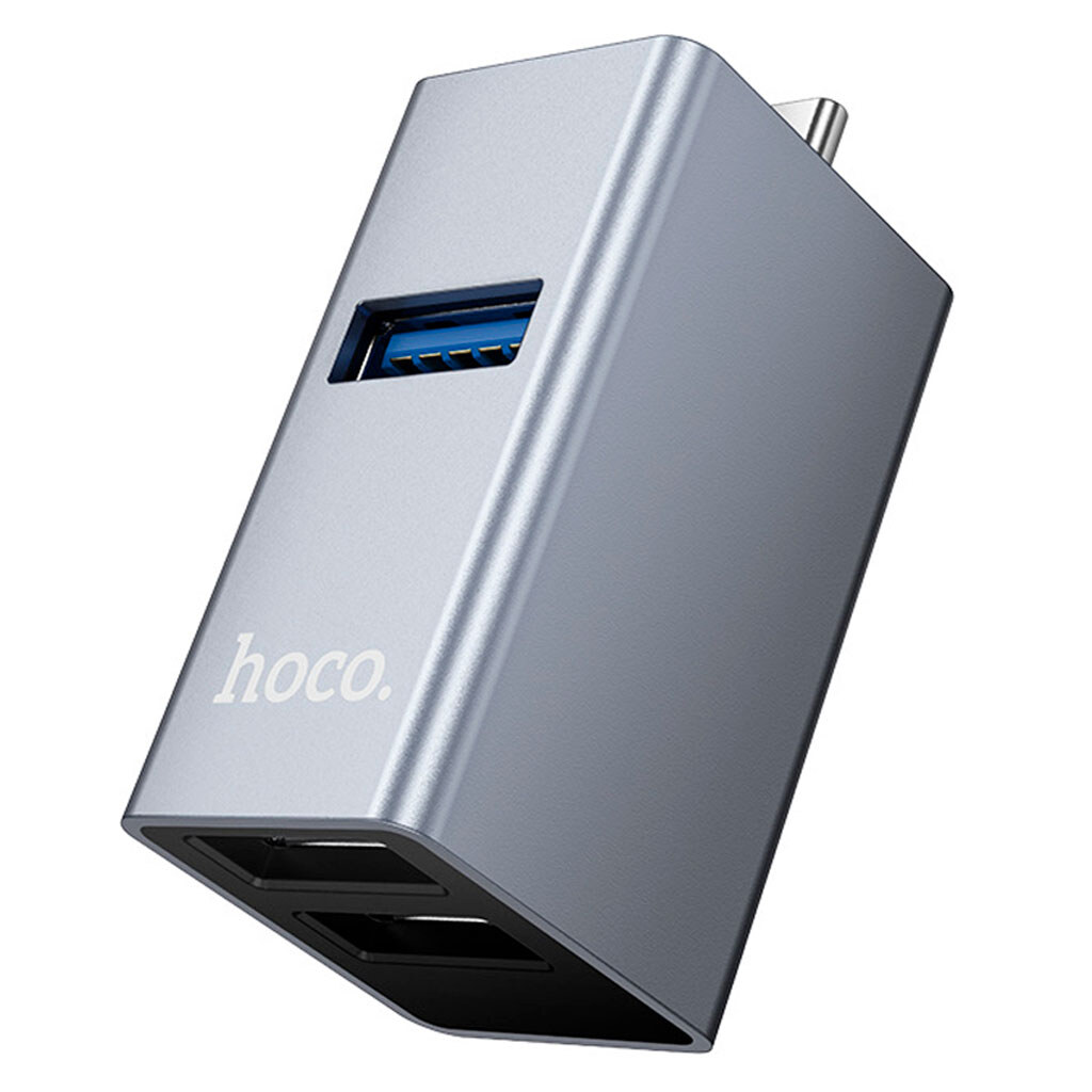 USB Hub Hoco HB54A, Серый - № 1 USB Hub Hoco HB54A, Серый - № 1