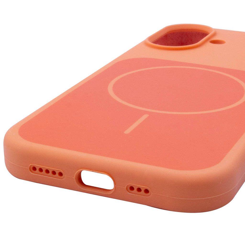 Чехол (накладка) Apple iPhone 17, Air Beats Two Colors, MagSafe, Оранжевый - № 5 Чехол (накладка) Apple iPhone 17, Air Beats Two Colors, MagSafe, Оранжевый - № 5