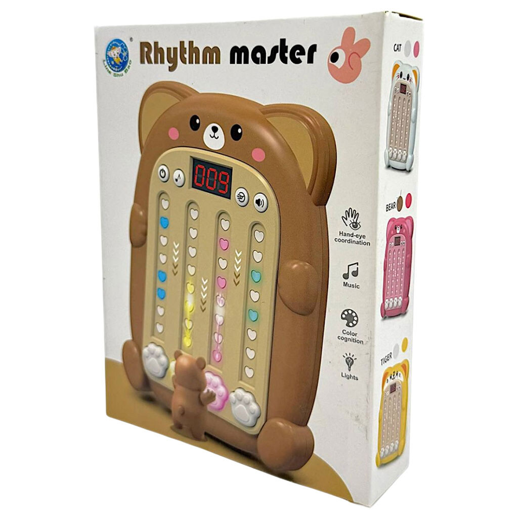 Электронная игра "Мишка", музыка, озвучка на английском языке, подсветка, 6 режимов игры, 3 скорости, изменение громкости, подсчет баллов, в коробке, Mic - № 3 Электронная игра "Мишка", музыка, озвучка на английском языке, подсветка, 6 режимов игры, 3 скорости, изменение громкости, подсчет баллов, в коробке, Mic - № 3