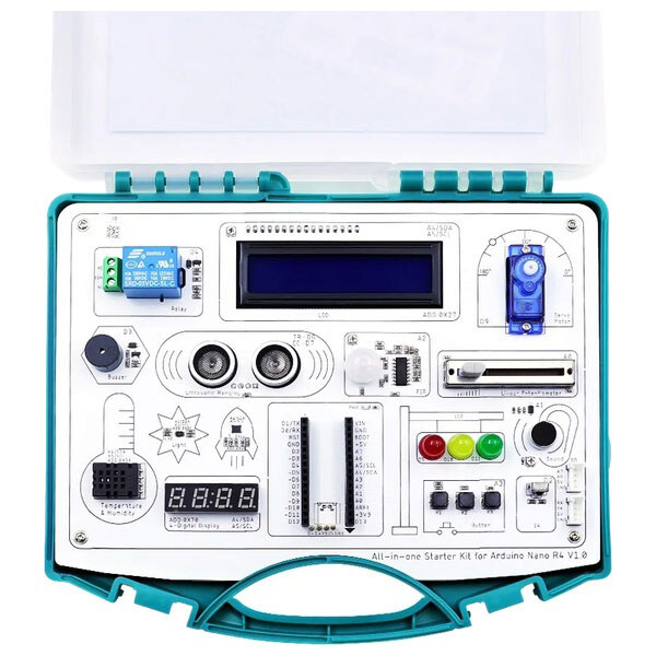 Набор All-in-one Starter Kit for Arduino NANO R4 with 20 lessons and 15 modules, Elecrow - № 4 Набор All-in-one Starter Kit for Arduino NANO R4 with 20 lessons and 15 modules, Elecrow - № 4