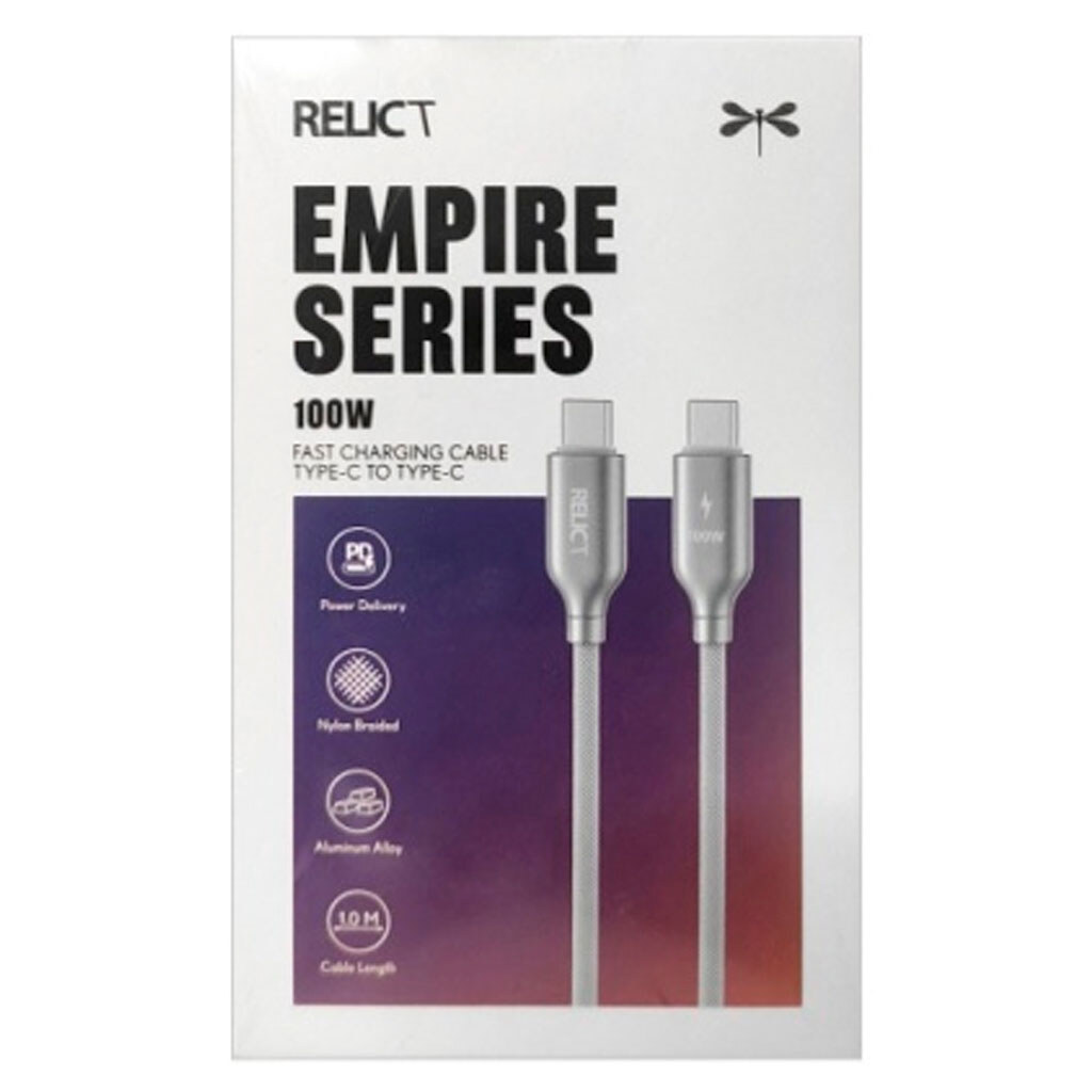 USB кабель Relict RCEMCC100 Empire Braided, Type-C, 1.0 м., Сірий - № 1 USB кабель Relict RCEMCC100 Empire Braided, Type-C, 1.0 м., Сірий - № 1