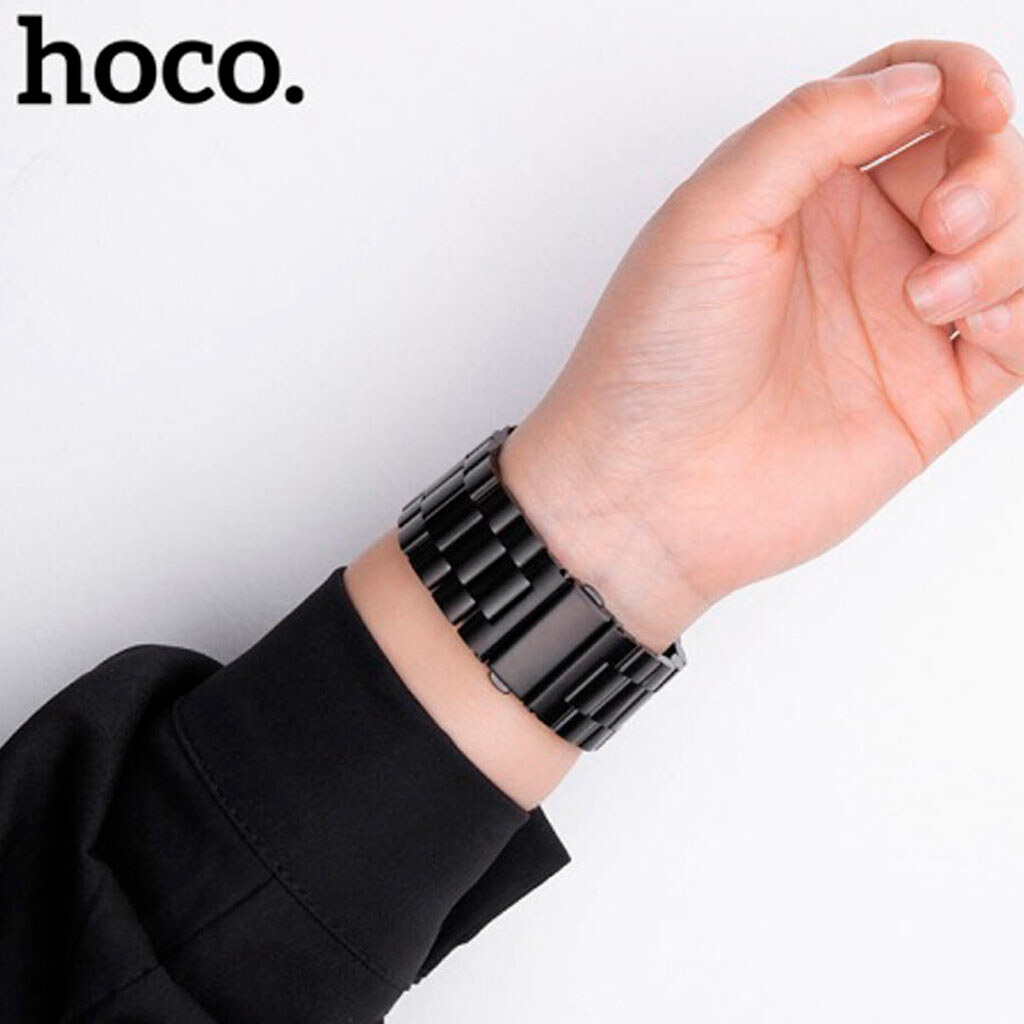 Ремінець Apple Watch 42 / Watch 44, Hoco iWatch WA10, Чорний - № 3 Ремінець Apple Watch 42 / Watch 44, Hoco iWatch WA10, Чорний - № 3