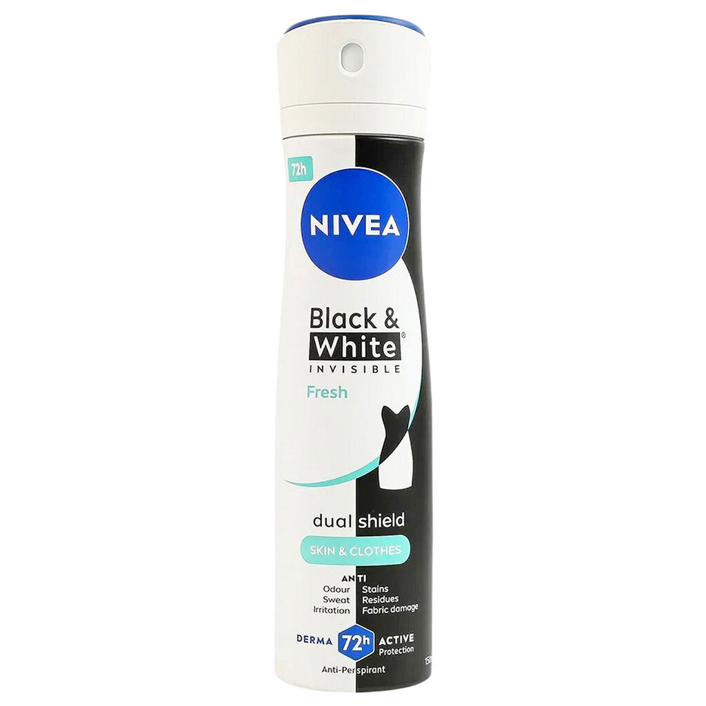 Антиперспірант жіночий NIVEA DEO B&W "Невидима свіжість", спрей 150 мл - № 1 Антиперспірант жіночий NIVEA DEO B&W "Невидима свіжість", спрей 150 мл - № 1