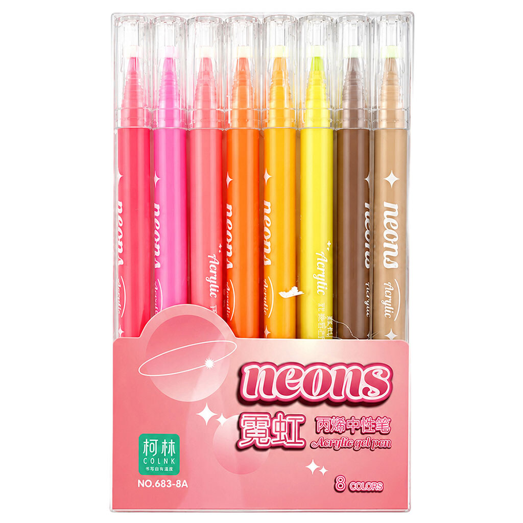 Набір ручок гелевих кольорових, 8 шт. - № 4 Набір ручок гелевих кольорових, 8 шт. - № 4