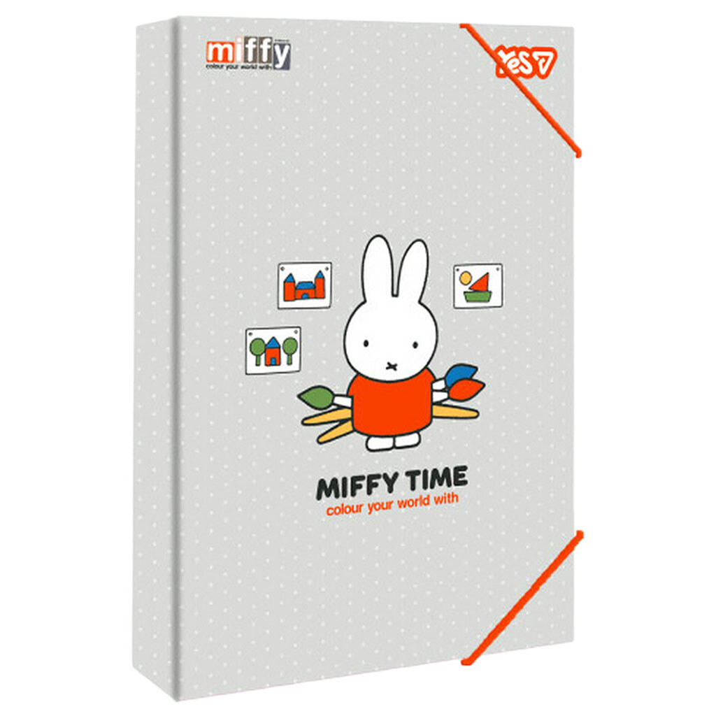 Папка А4 для праці картонна на резинці "Miffy", Yes - № 1 Папка А4 для праці картонна на резинці "Miffy", Yes - № 1