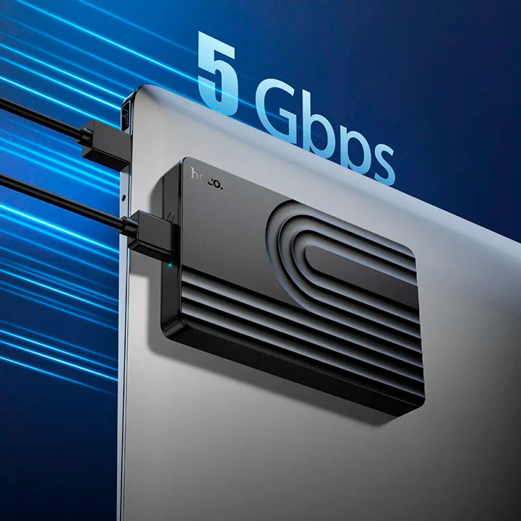Зовнішня USB кишеня для SSD Hoco HB55, Чорний - № 4 Зовнішня USB кишеня для SSD Hoco HB55, Чорний - № 4