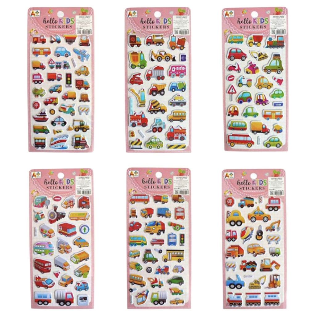 Наклейки дизайн "Hello Stickers Kids", набір 6 шт., Malevaro - № 1 Наклейки дизайн "Hello Stickers Kids", набір 6 шт., Malevaro - № 1