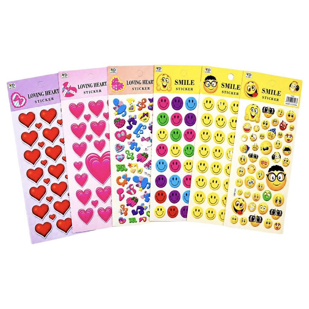 Наклейки дизайн "Loving heart", набір 6 шт., Malevaro - № 2 Наклейки дизайн "Loving heart", набір 6 шт., Malevaro - № 2