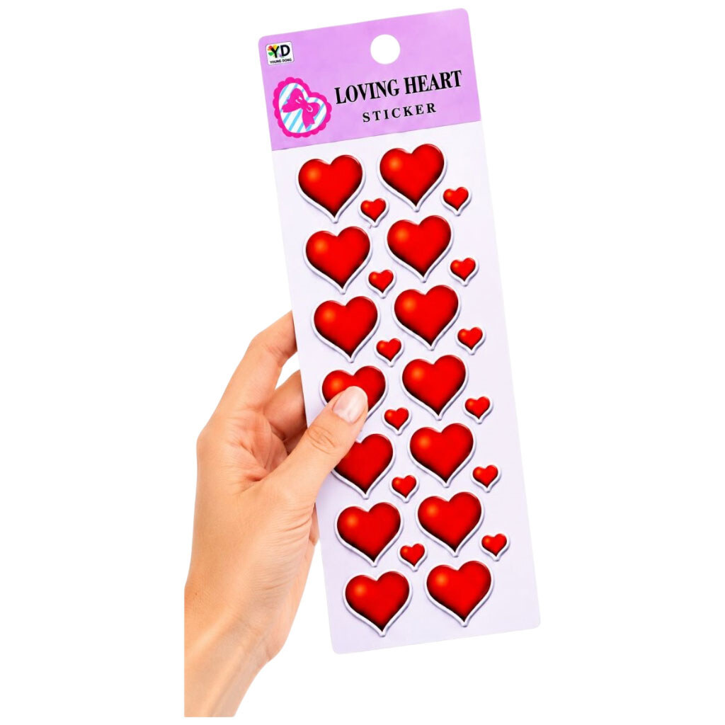 Наклейки дизайн "Loving heart", набір 6 шт., Malevaro - № 3 Наклейки дизайн "Loving heart", набір 6 шт., Malevaro - № 3