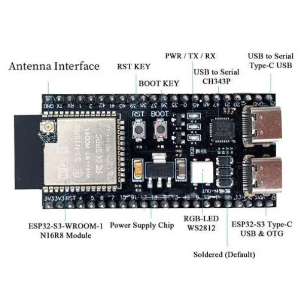 Плата розробника ESP32-S3 - № 2 Плата розробника ESP32-S3 - № 2