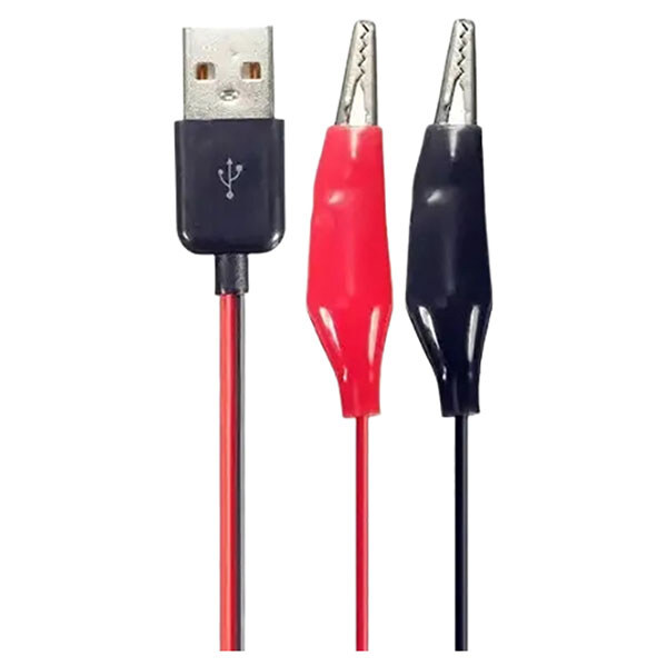 Кабель перехідник USB Type-A на затискачі крокодили, 60 см - № 3 Кабель перехідник USB Type-A на затискачі крокодили, 60 см - № 3