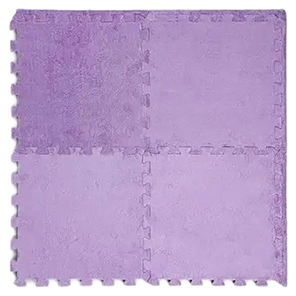 Килимок-пазл плюшевий підлоговий, 30x30см, Фіолетовий - № 3 Килимок-пазл плюшевий підлоговий, 30x30см, Фіолетовий - № 3