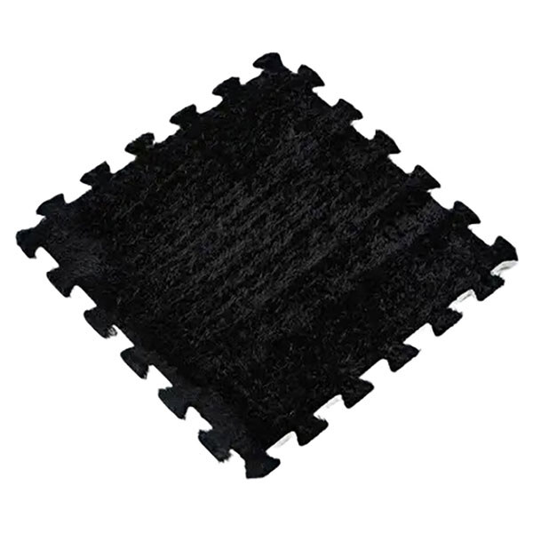 Килимок-пазл плюшевий підлоговий, 30x30см, Чорний - № 1 Килимок-пазл плюшевий підлоговий, 30x30см, Чорний - № 1