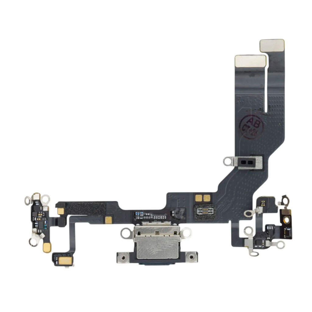 Шлейф Apple iPhone 16e, З роз'ємом на зарядку, Чорний - № 1 Шлейф Apple iPhone 16e, З роз'ємом на зарядку, Чорний - № 1