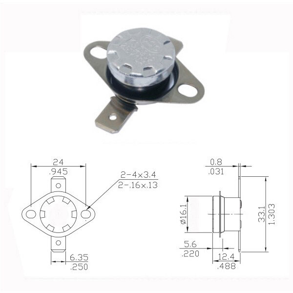 Термостат KSD301B-50-OF2-B - № 4 Термостат KSD301B-50-OF2-B - № 4