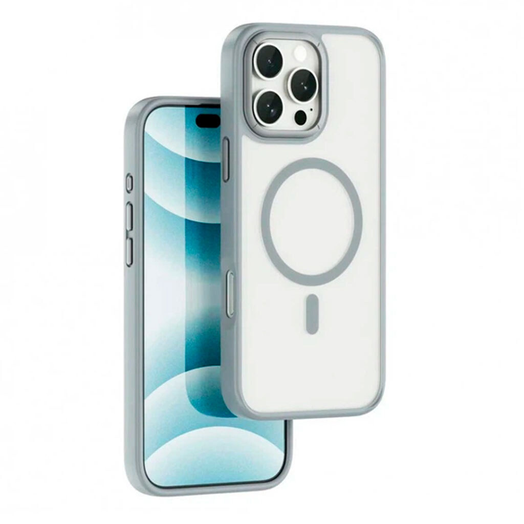 Чохол (накладка) Apple iPhone 16 Pro, Wiwu Armor Pro, MagSafe, Сірий - № 1 Чохол (накладка) Apple iPhone 16 Pro, Wiwu Armor Pro, MagSafe, Сірий - № 1