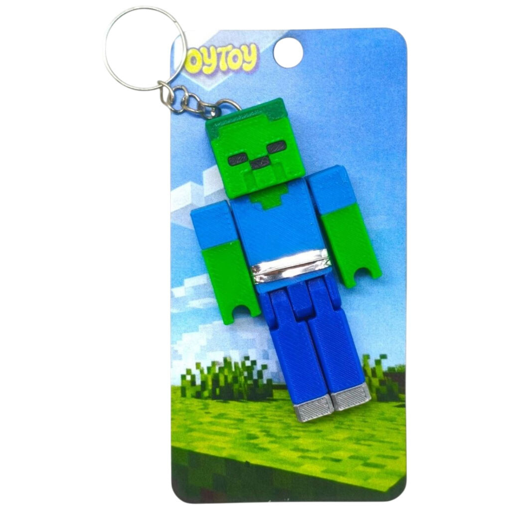 3D Брелок "Minecraft Zombie / Зомби", OYTOY - № 1 3D Брелок "Minecraft Zombie / Зомби", OYTOY - № 1