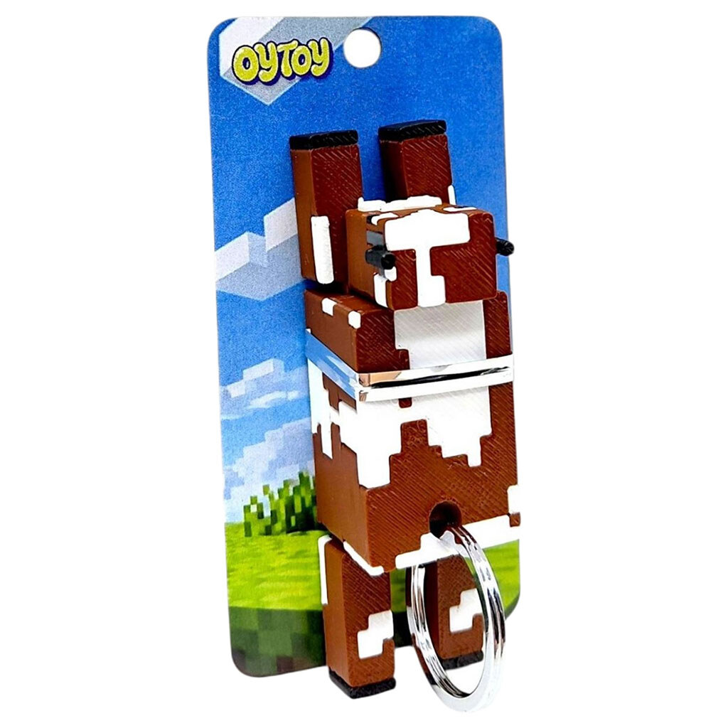 Брелок "Minecraft Cow / Корова, Стандартная", 3D печать, OYTOY - № 1 Брелок "Minecraft Cow / Корова, Стандартная", 3D печать, OYTOY - № 1