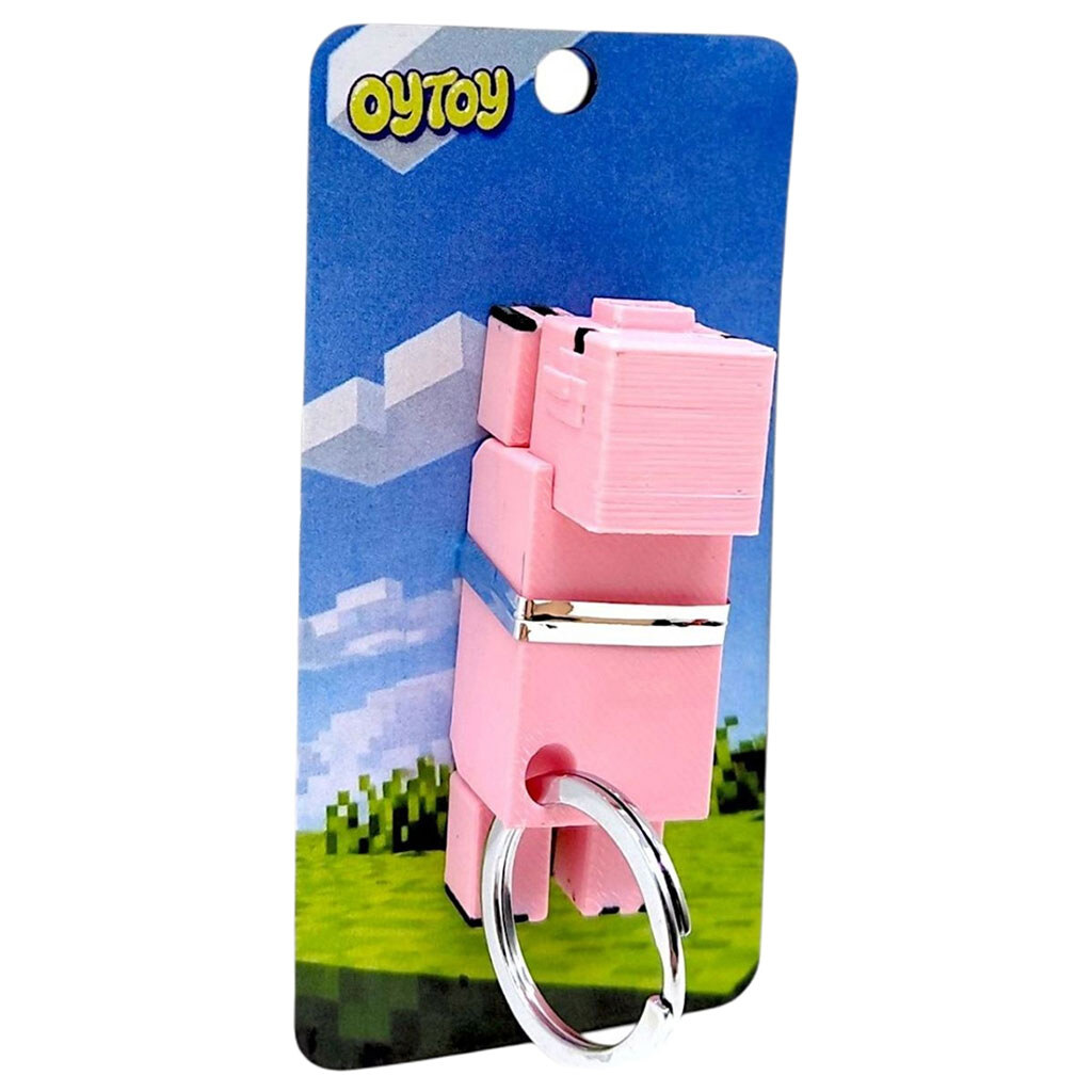 Брелок "Minecraft Pig / Свинья", 3D печать, OYTOY - № 1 Брелок "Minecraft Pig / Свинья", 3D печать, OYTOY - № 1