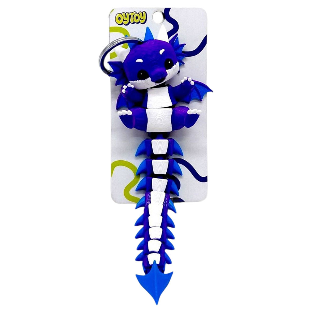 Брелок "Flexi Dragon Long Tail/ Дракон Хвостик", 3D печать, OYTOY - № 1 Брелок "Flexi Dragon Long Tail/ Дракон Хвостик", 3D печать, OYTOY - № 1