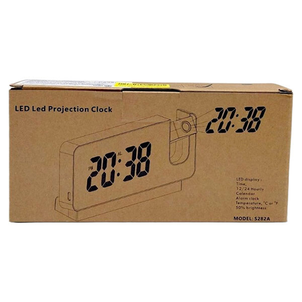 Годинник, 18,5х4х10 см, 4 bit LED дисплей, акумулятор 3 V, USB, температура, час/дата, будильник, проекція, в коробці, Mic - № 2 Годинник, 18,5х4х10 см, 4 bit LED дисплей, акумулятор 3 V, USB, температура, час/дата, будильник, проекція, в коробці, Mic - № 2