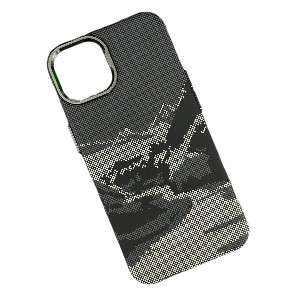 Чохол (накладка) Apple iPhone 15, Elite Carbon Matte Box, Silver Peaks, MagSafe, Малюнок - № 1 Чохол (накладка) Apple iPhone 15, Elite Carbon Matte Box, Silver Peaks, MagSafe, Малюнок - № 1