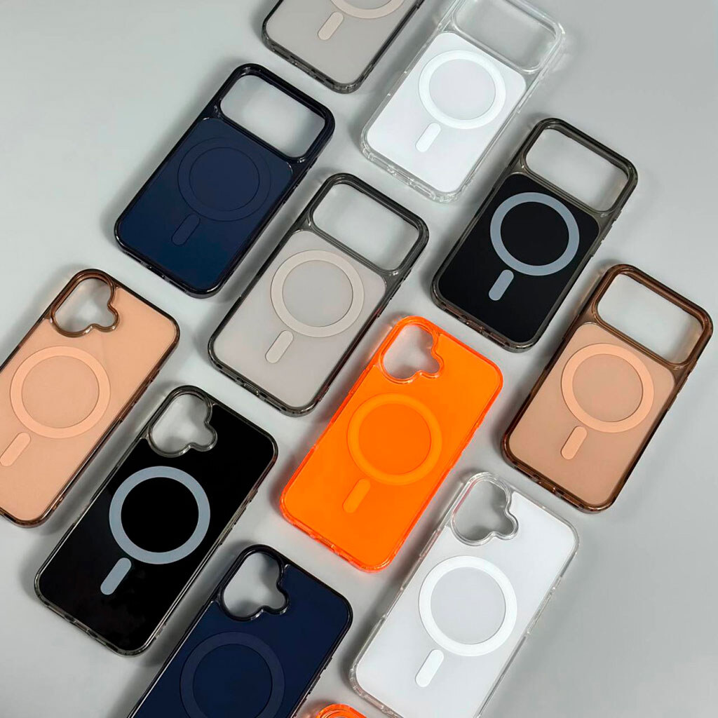 Чохол (накладка) Apple iPhone 15, Glow Color, MagSafe, Помаранчевий - № 6 Чохол (накладка) Apple iPhone 15, Glow Color, MagSafe, Помаранчевий - № 6