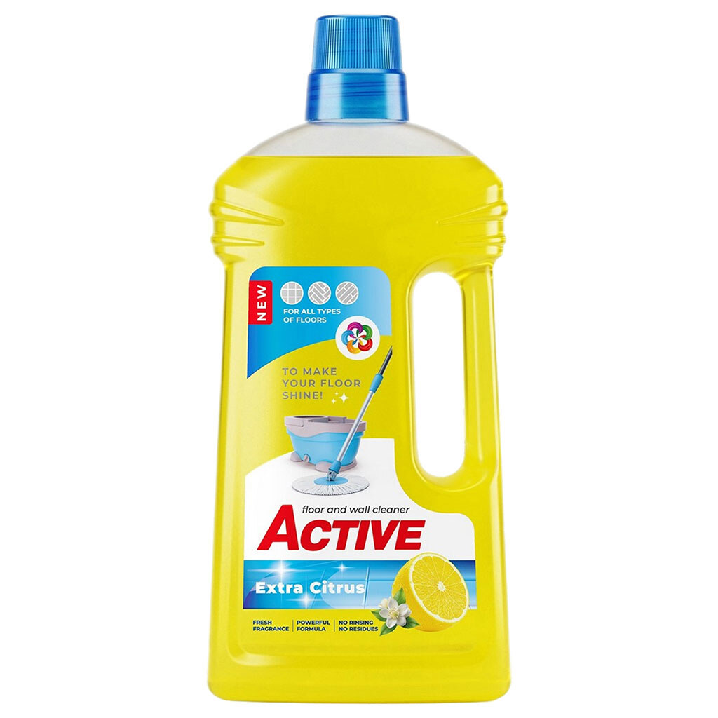 Засіб для чищення підлоги та стін Active "Extra Citrus", 1 л - № 2 Засіб для чищення підлоги та стін Active "Extra Citrus", 1 л - № 2