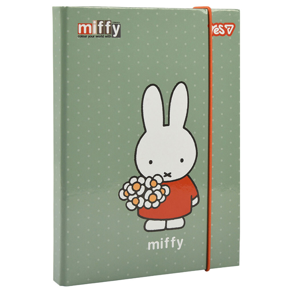 Папка В5 для зошитів на гумці картонна "Miffy", Yes - № 1 Папка В5 для зошитів на гумці картонна "Miffy", Yes - № 1