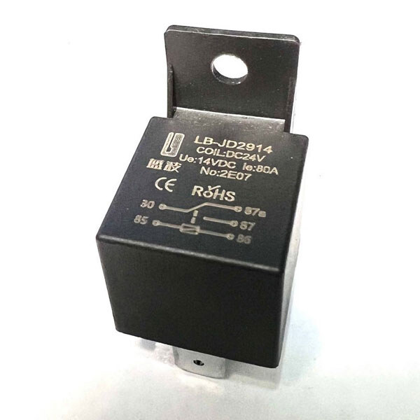 Реле електромеханічне LB-JD2914/5pin/24V/80A/Plastic Hook - № 1 Реле електромеханічне LB-JD2914/5pin/24V/80A/Plastic Hook - № 1