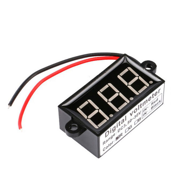 Вольтметр VM-3V-30VDC-RED-IP67 - № 1 Вольтметр VM-3V-30VDC-RED-IP67 - № 1