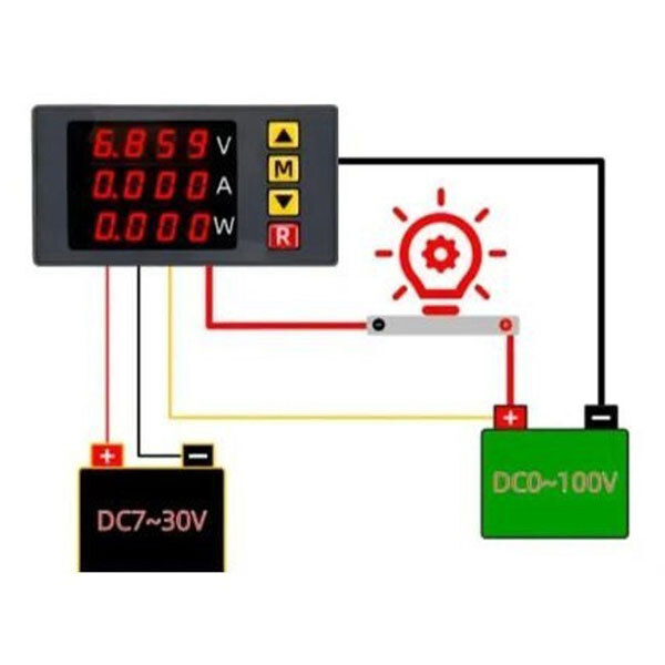 Вольтметр Trible Voltage Current Power Meter (Red Green Blue) - № 2 Вольтметр Trible Voltage Current Power Meter (Red Green Blue) - № 2