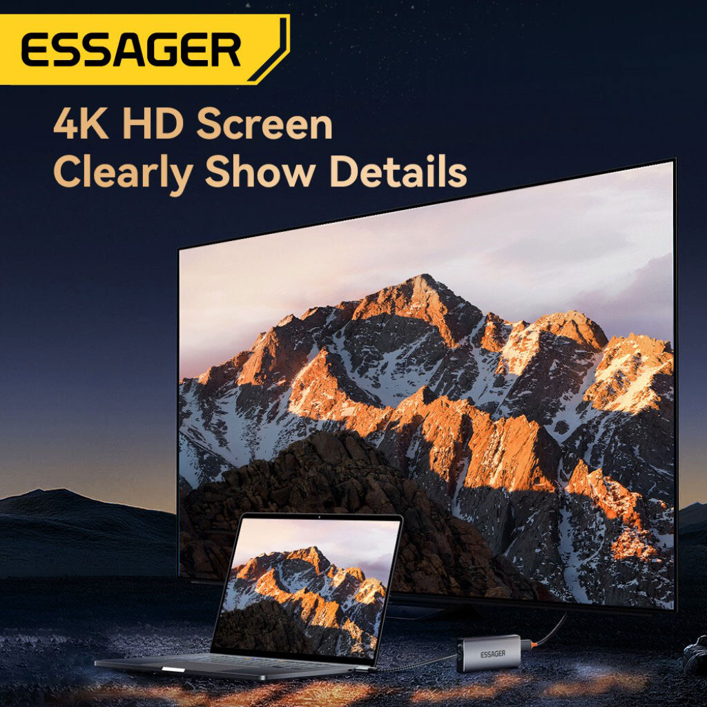 USB-хаб Essager EHB08-QK0G-Z, Серебряный - № 7 USB-хаб Essager EHB08-QK0G-Z, Серебряный - № 7