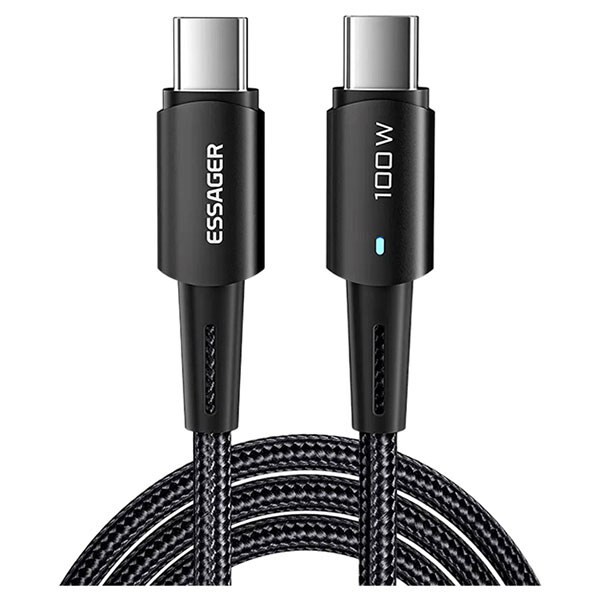 Кабель Essager Sunset EXCTT1-CGA01, Type-C, 2.0 м., Черный - № 1 Кабель Essager Sunset EXCTT1-CGA01, Type-C, 2.0 м., Черный - № 1