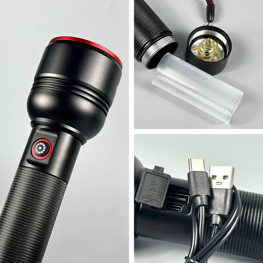 Фонарик SY-2208-TG, Черный - № 3 Фонарик SY-2208-TG, Черный - № 3