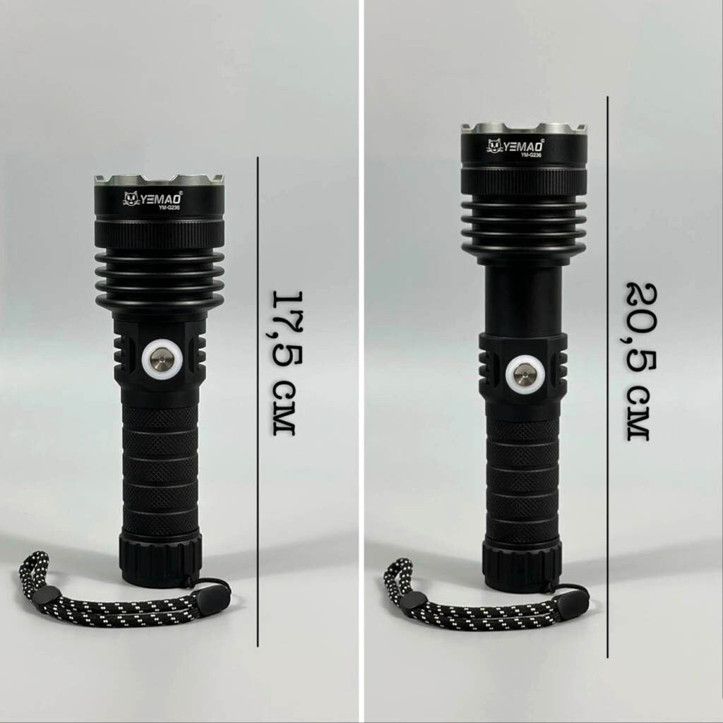 Фонарик Yemao YM-G236, Черный - № 3 Фонарик Yemao YM-G236, Черный - № 3