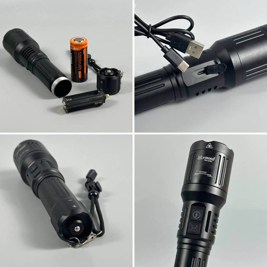 Фонарик Yemao YM-G262, Черный - № 3 Фонарик Yemao YM-G262, Черный - № 3