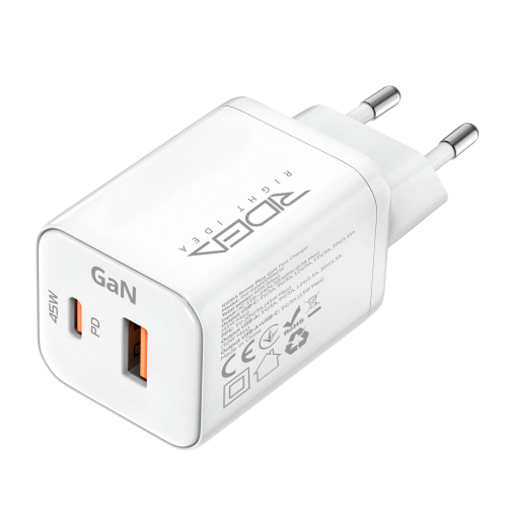 СЗУ Ridea RW-GaN45PPAC Prime Plus, Белый - № 2 СЗУ Ridea RW-GaN45PPAC Prime Plus, Белый - № 2