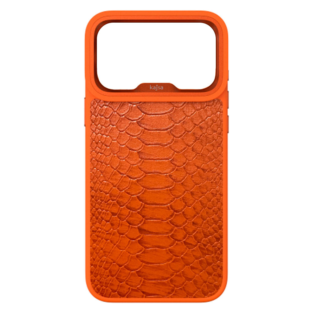 Чехол (накладка) Apple iPhone 17 Pro, Kajsa Snake Pattern, MagSafe, Orange Plus O-Ring, Оранжевый - № 1 Чехол (накладка) Apple iPhone 17 Pro, Kajsa Snake Pattern, MagSafe, Orange Plus O-Ring, Оранжевый - № 1