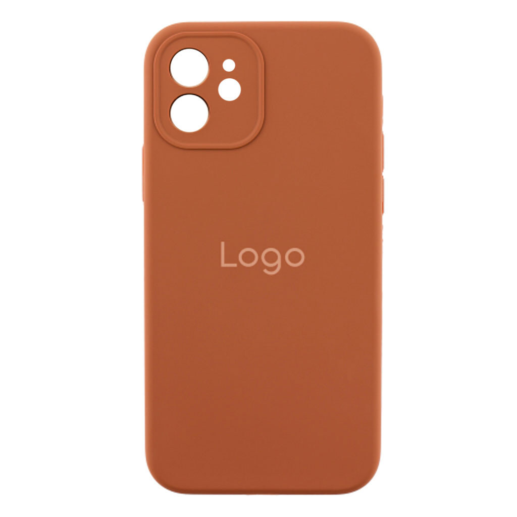 Чохол (накладка) Apple iPhone 12, Original Soft Case, Коричневий - № 1 Чохол (накладка) Apple iPhone 12, Original Soft Case, Коричневий - № 1