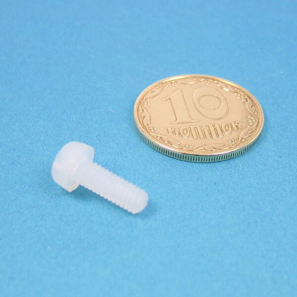 Гвинт пластиковий, полукругла головка під крест M3*8 (100pcs) - № 2 Гвинт пластиковий, полукругла головка під крест M3*8 (100pcs) - № 2