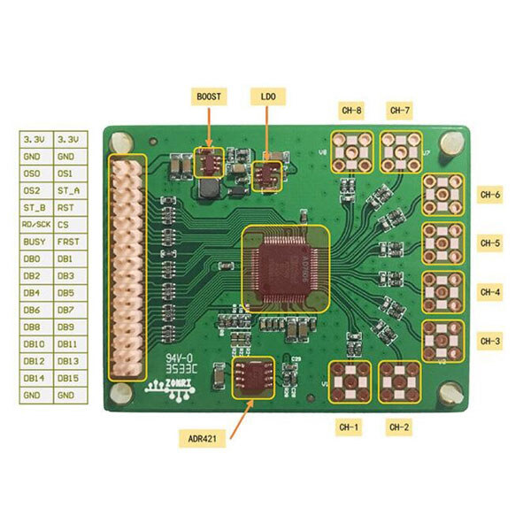 Аналого-цифровий перетворювач (АЦП) AD7606 Board - № 2 Аналого-цифровий перетворювач (АЦП) AD7606 Board - № 2