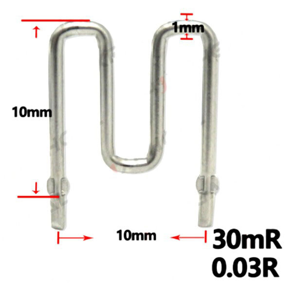 Шунт 30mR (0.03R) 10mm 1mm Constantan Resistor - № 1 Шунт 30mR (0.03R) 10mm 1mm Constantan Resistor - № 1