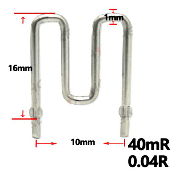Шунт 40mR (0.04R) 10mm 1mm Constantan Resistor - № 1 Шунт 40mR (0.04R) 10mm 1mm Constantan Resistor - № 1